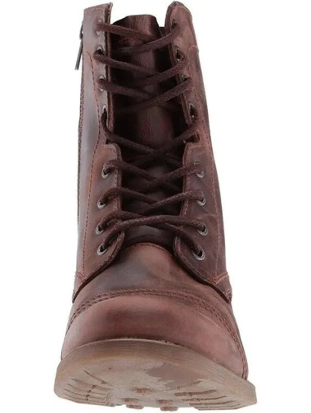 Steve Madden mens Troopah-c Brown Boots Men’s 12 Combat Leather Shoes